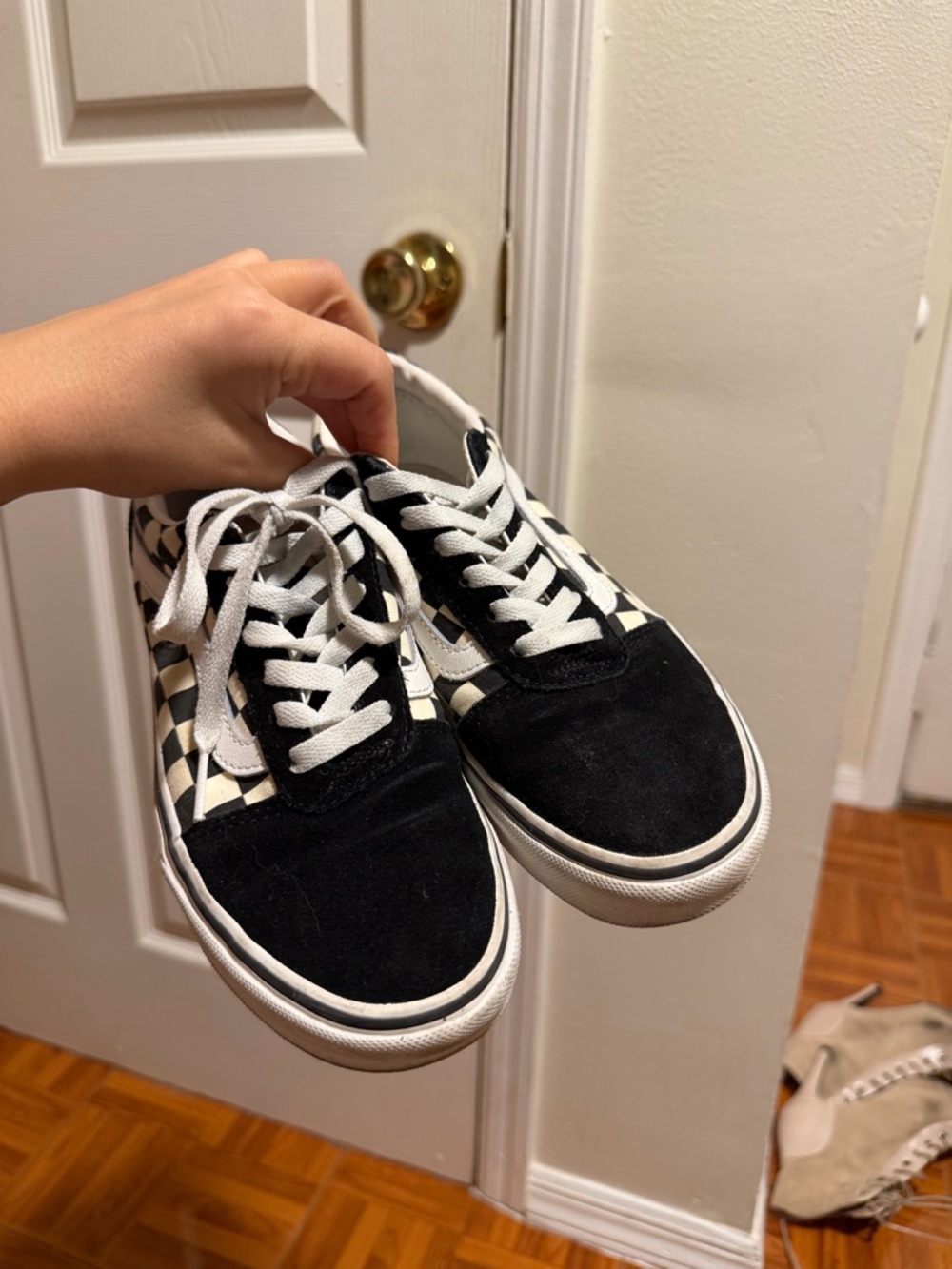 Vans Black & White Checkerboard Low-Top Sneakers